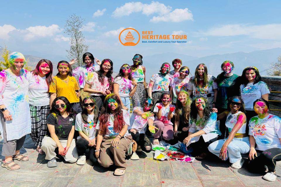 Celebrate holi in Nepal