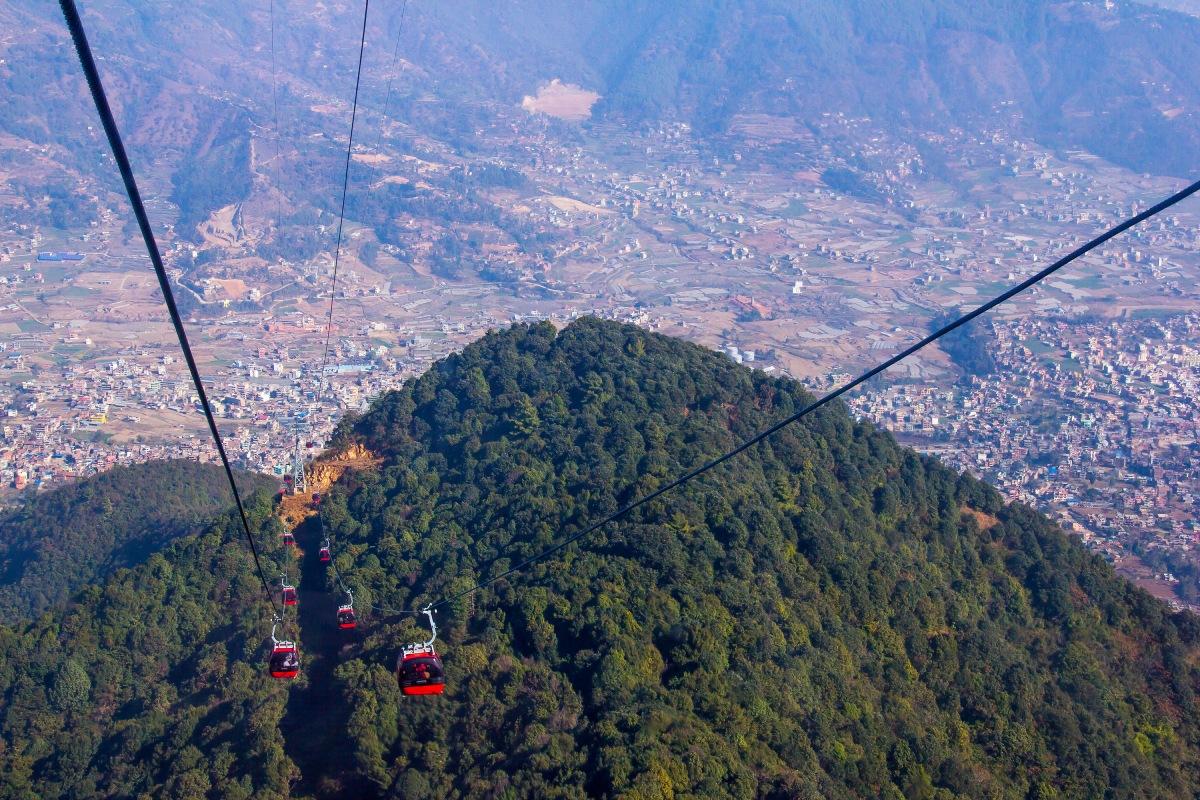 Cable car in chandragiri hill